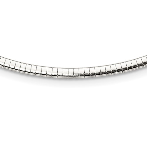 Sterling Silver Polished 3mm Cubetto Necklace, 16"
