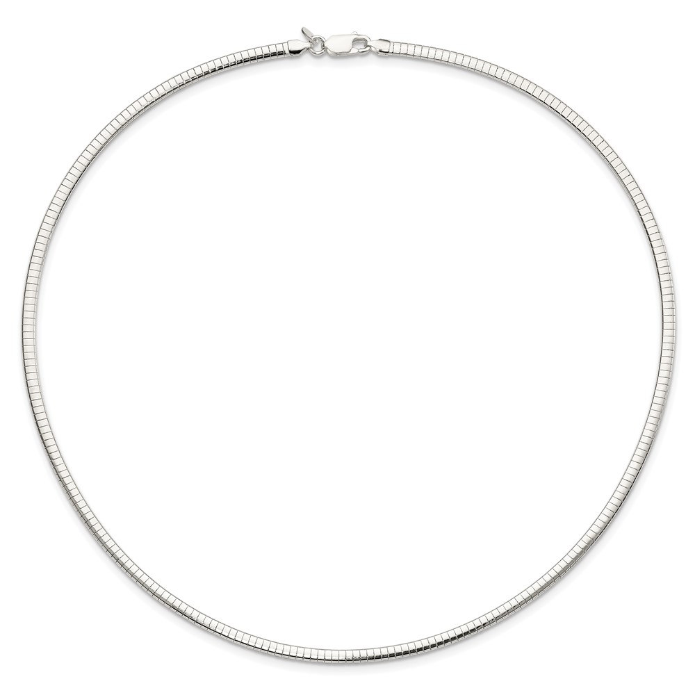 Sterling Silver 3mm Cubetto Necklace (QU3-18)