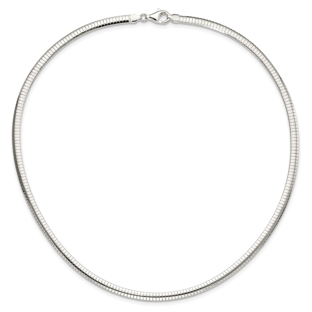 Sterling Silver 4mm Cubetto Necklace (QU4-18)