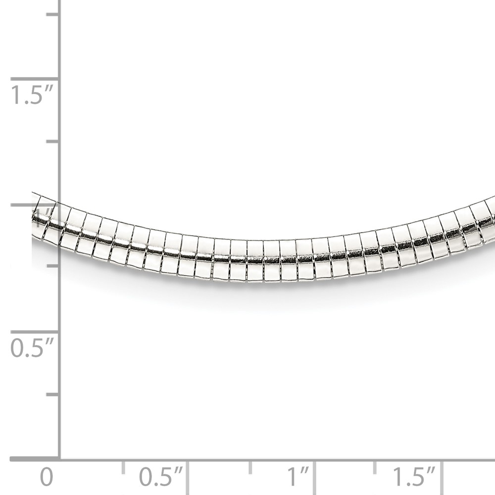 Sterling Silver 4mm Cubetto Necklace (QU4-18)