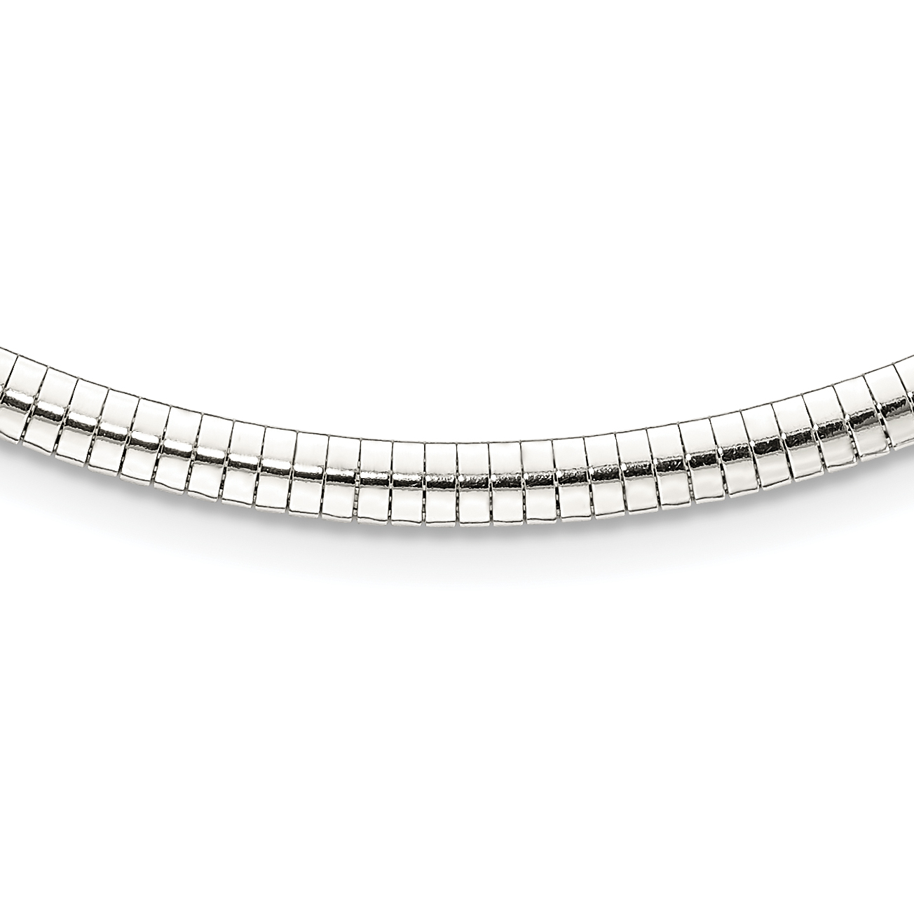 Sterling Silver 4mm Cubetto Necklace (QU4-18)