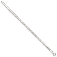 Sterling Silver Polished 4mm Cubetto Bracelet, 7" view 2