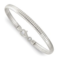 Sterling Silver Polished 4mm Cubetto Bracelet, 7" view 3