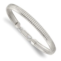 Sterling Silver Polished 6mm Cubetto Bracelet, 8" view 3