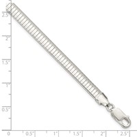Sterling Silver Polished 6mm Cubetto Bracelet, 8" view 4