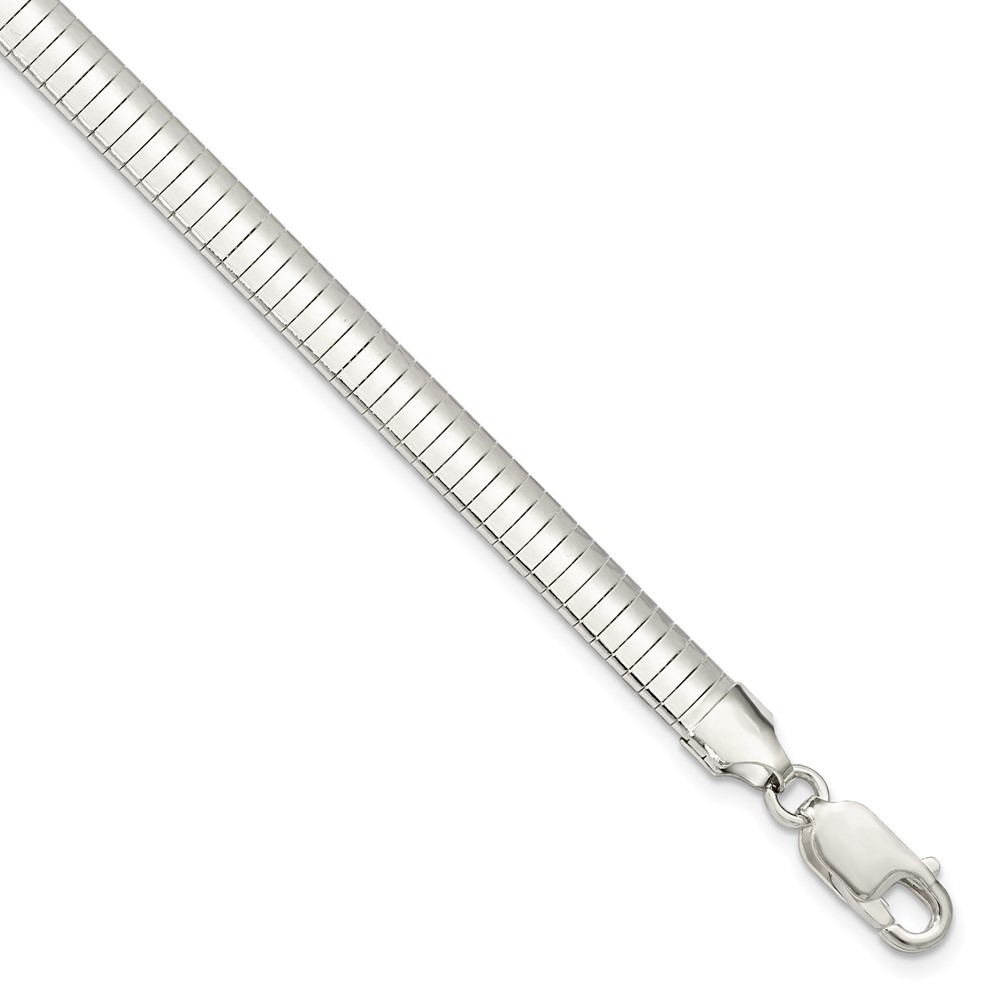 Sterling Silver Polished 6mm Cubetto Bracelet, 8"