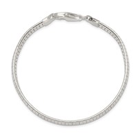 Sterling Silver Polished 8mm Cubetto Bracelet, 7" view 2