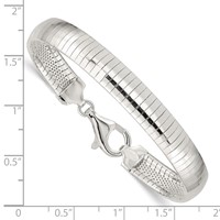 Sterling Silver Polished 8mm Cubetto Bracelet, 7" view 5