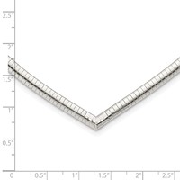 Sterling Silver Polished 4mm Cubetto V-shaped Necklace - 17in view 2