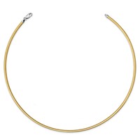 Sterling Silver Flash Gold-plated Polished Reversible 3mm Cubetto Necklace, 16" view 3