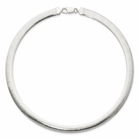 Sterling Silver Reversible Polished Diamond-cut 8mm Cubetto 17 Inch Necklace view 3