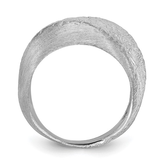 Sterling Silver Fancy Brushed & Textured Ring