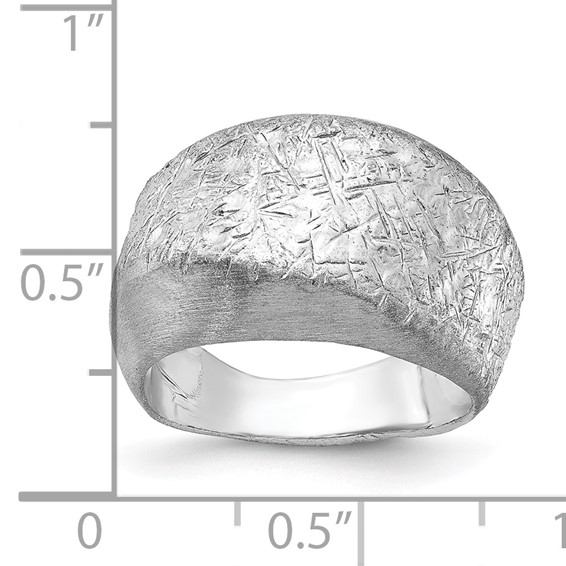 Sterling Silver Fancy Brushed & Textured Ring
