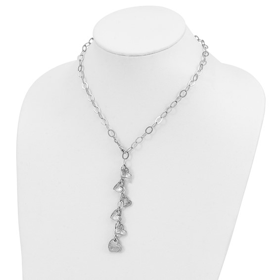 Sterling Silver Fancy Heart Necklace