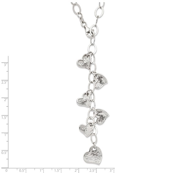 Sterling Silver Fancy Heart Necklace