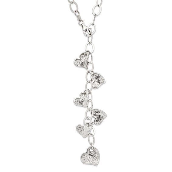 Sterling Silver Fancy Heart Necklace