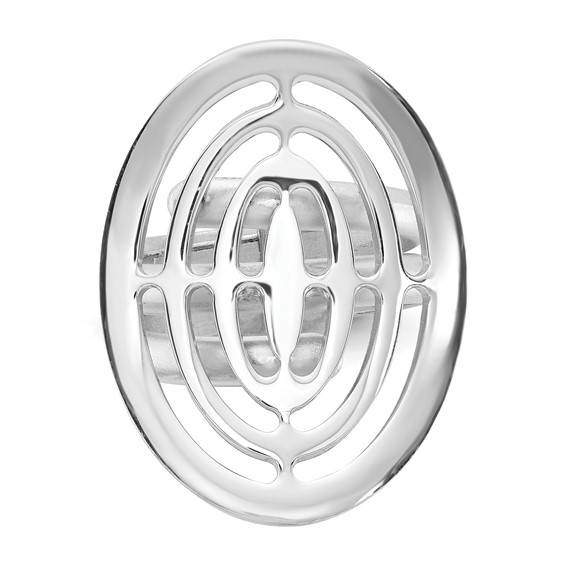 Sterling Silver Fancy Oval Ring