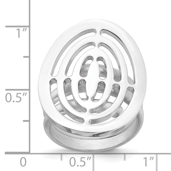 Sterling Silver Fancy Oval Ring