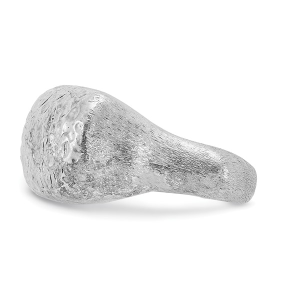 Sterling Silver Fancy Textured & Brushed Ring