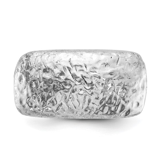 Sterling Silver Fancy Textured & Brushed Ring