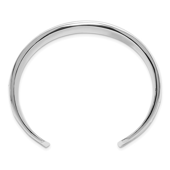 Sterling Silver Black Resin & Sand Cuff Bracelet