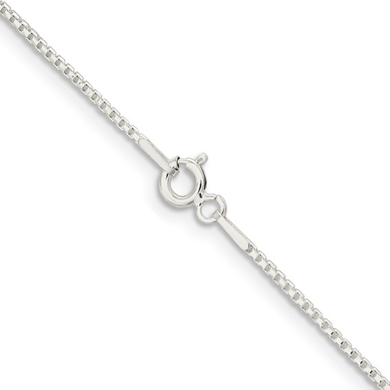 Sterling Silver 1.1mm Diamond-cut Round Box Chain