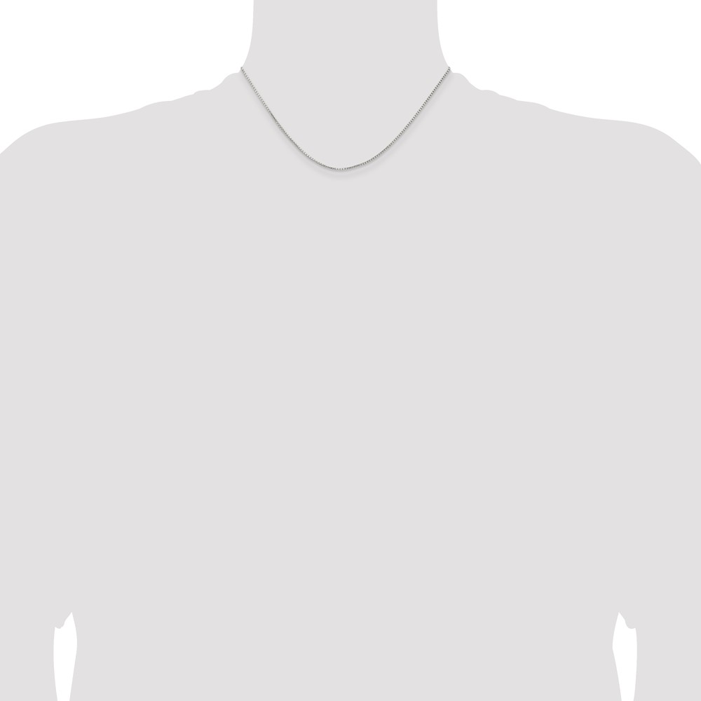 Sterling Silver 1.1mm Diamond-cut Round Box Chain (QVX022-16)