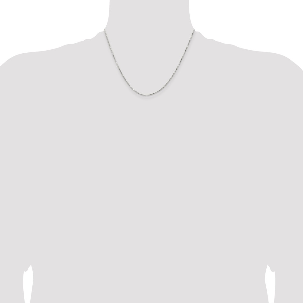 Sterling Silver 1.1mm Diamond-cut Round Box Chain w/2in ext. (QVX022E-18)