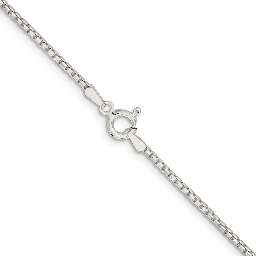 Sterling Silver 1.5mm Diamond-cut Round Box Chain (QVX028-26)