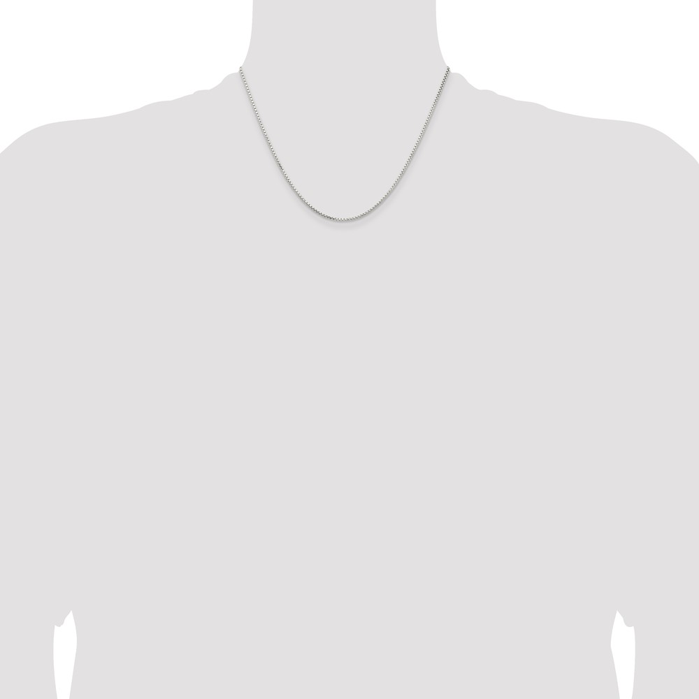 Sterling Silver 1.5mm Diamond-cut Round Box Chain (QVX028-18)