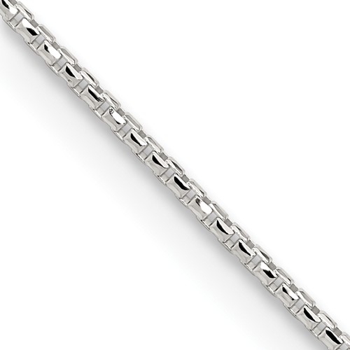 Sterling Silver 1.5mm Diamond-cut Round Box Chain