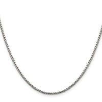 Sterling Silver 1.75mm Diamond-cut Round Box Chain view 2