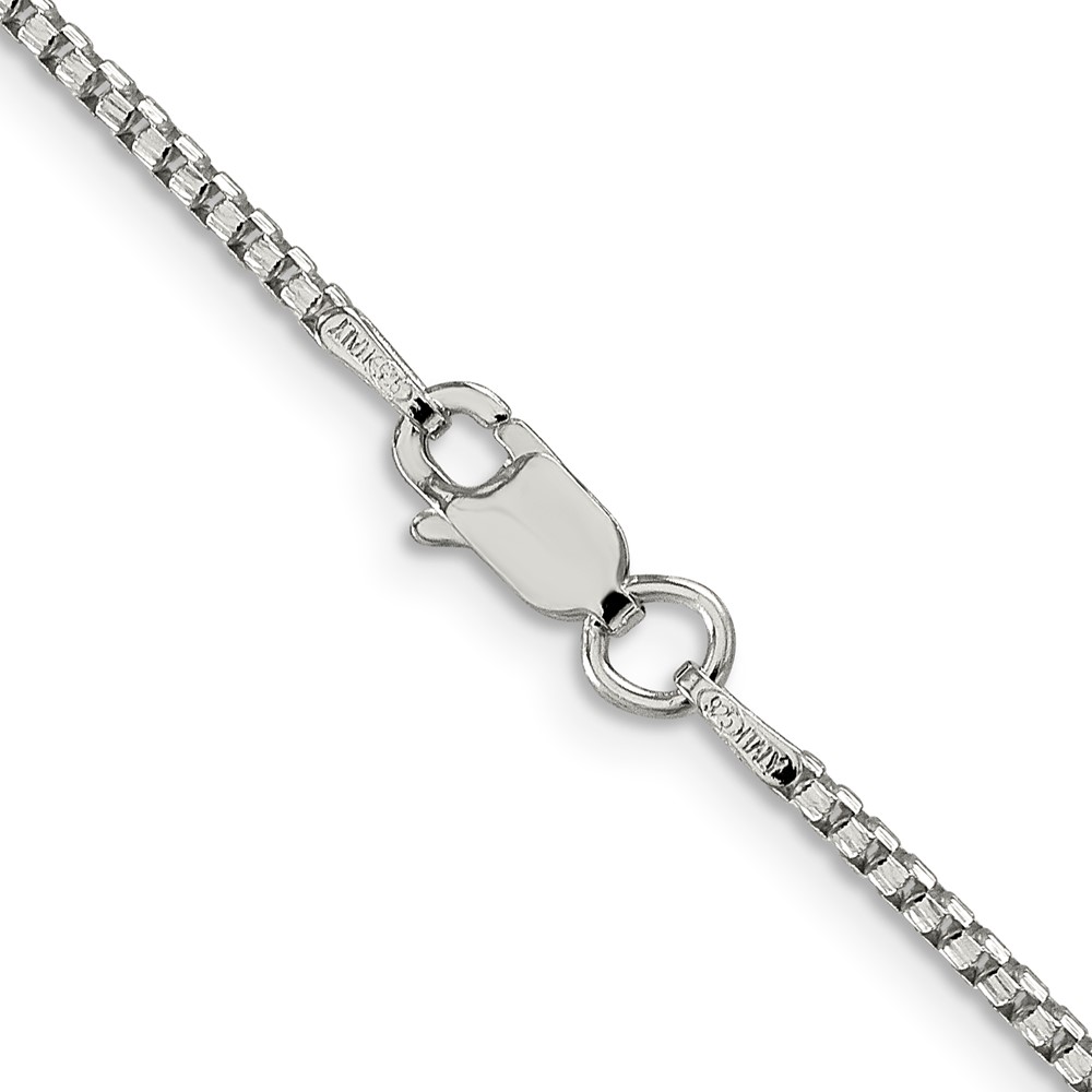 Sterling Silver 1.75mm Diamond-cut Round Box Chain (QVX035-22)