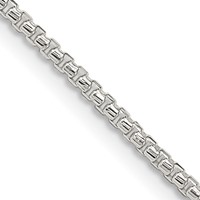 Sterling Silver 1.75mm Diamond-cut Round Box Chain view 1