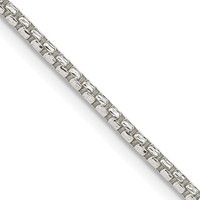 Sterling Silver 2mm Diamond-cut Round Box Chain view 1