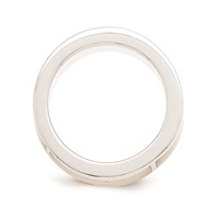 SS White Ice.01ct Diamond and Mop Ring view 2