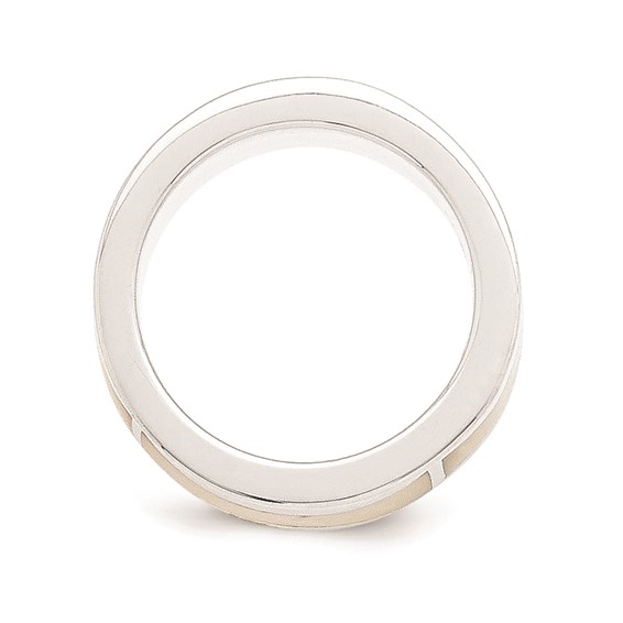 SS White Ice .01ct Diamond and MOP Ring