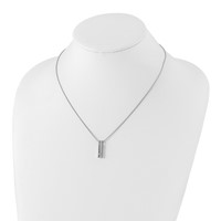 White Ice Sterling Silver Rhodium-plated Diamond Necklace with 2 Inch Extender, 18" view 4