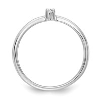 White Ice Sterling Silver Rhodium-plated Diamond Ring view 2