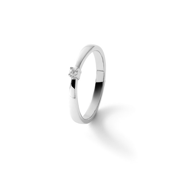 White Ice Sterling Silver Rhodium-plated Diamond Ring