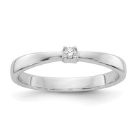 White Ice Sterling Silver Rhodium-plated Diamond Ring view 1