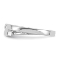 White Ice Sterling Silver Rhodium-plated Diamond Ring view 3