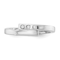 White Ice Sterling Silver Rhodium-plated Diamond Ring view 5