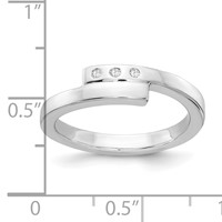 White Ice Sterling Silver Rhodium-plated Diamond Ring view 4