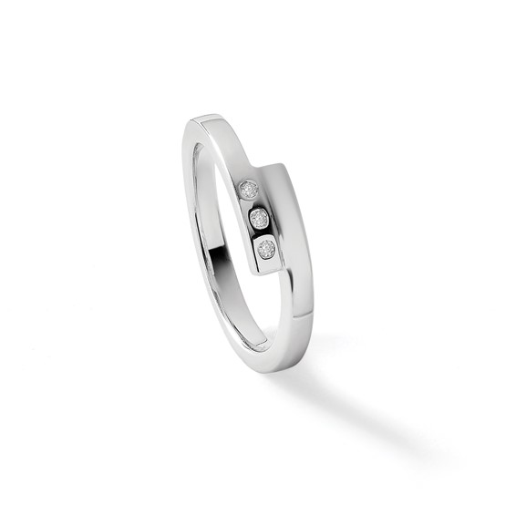 White Ice Sterling Silver Rhodium-plated Diamond Ring