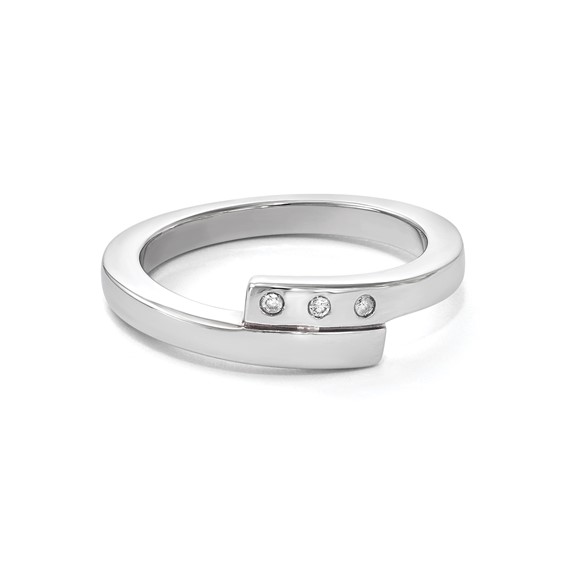 White Ice Sterling Silver Rhodium-plated Diamond Ring
