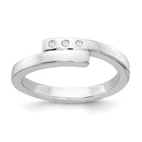 White Ice Sterling Silver Rhodium-plated Diamond Ring view 1