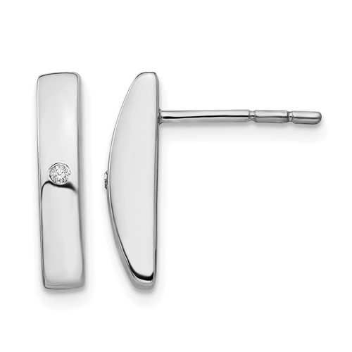 White Ice Sterling Silver Rhodium-plated Diamond Post Earrings