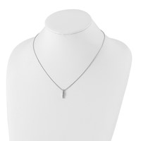 White Ice Sterling Silver Rhodium-plated Diamond Necklace with 2 Inch Extender, 18" view 4