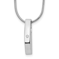 White Ice Sterling Silver Rhodium-plated Diamond Necklace with 2 Inch Extender, 18" view 1
